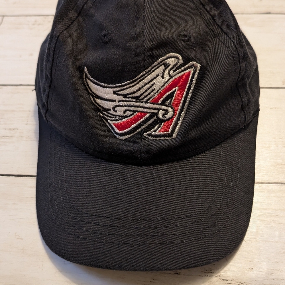 Black Anaheim Angels Baseball Cap with Vintage Disney Wing Logo